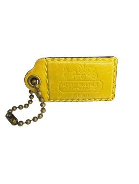 Coach Vintage Bleecker Yellow Leather 3" Hangtag